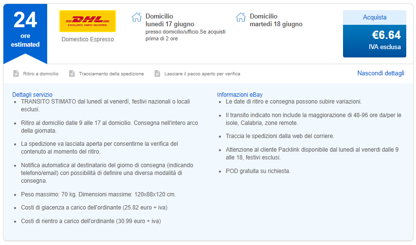 POD DHL SCARICARE